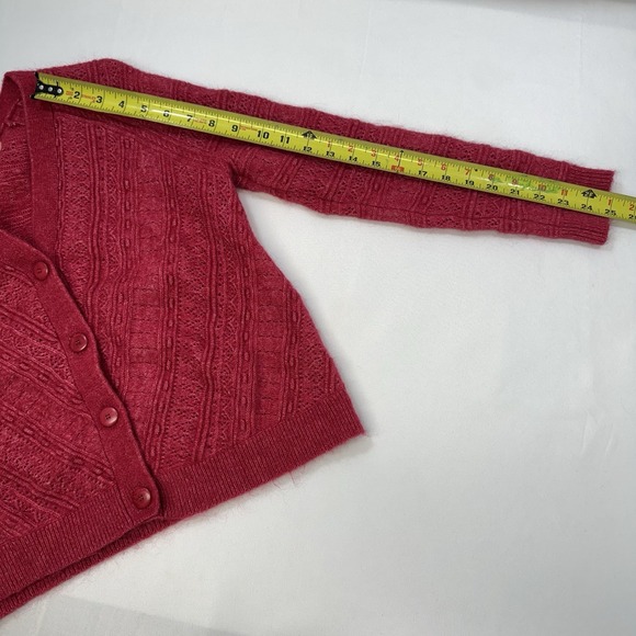 Sezane Eya Cardigan Sweater Kid Mohair Wool Blend Pink XXS Oversized Quiet Luxe - Picture 15 of 15